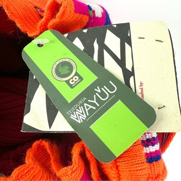 Wayuu Mochila Colombian Handbag Bucket Style Gaza Palete Bright Orange Brand New - Picture 2 of 16